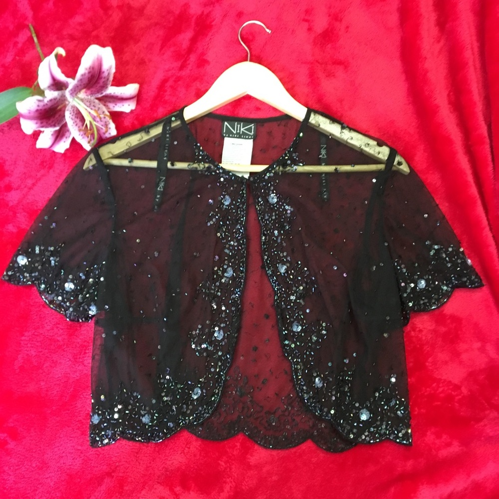 Vintage Beaded Shear Top